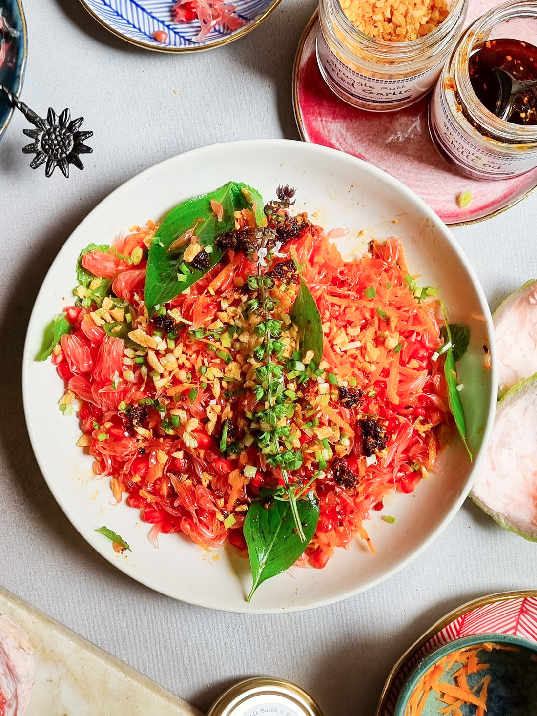 Pomelo Salad with Chilli Oil